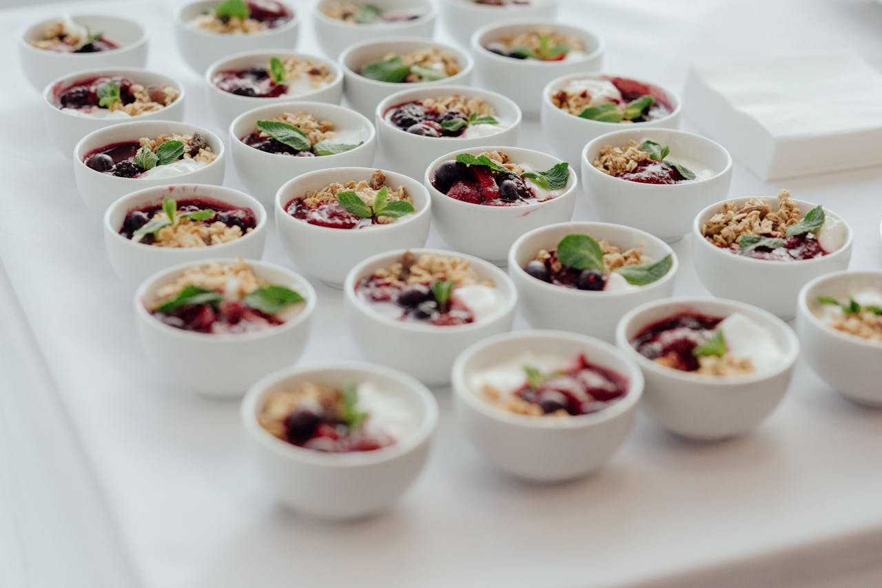 Breakfast bowls with granola and fresh berries, from the Scratch Cafe website